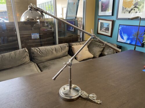 POTTERY BARN Silver Articulating Dimmable Lamp