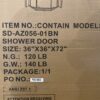 ANZZI Castle Series Shower Door Model #SDAZ05601BN