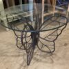 Butterfly Metal & Glass Garden/Patio Table