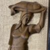 Framed Wood Carved Fisherwoman