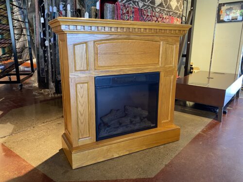 TWIN STAR Warm Wood Electric Fireplace