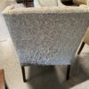 Beige Wingback Armchair w/ Ottoman