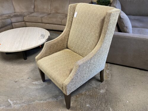 Beige Wingback Armchair