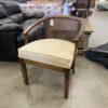 STEINAKER French Country Rattan Backed Accent Chair