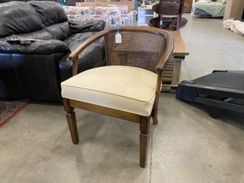 STEINAKER French Country Rattan Backed Accent Chair