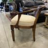 STEINAKER French Country Rattan Backed Accent Chair