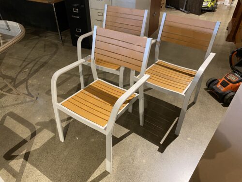 Set of 3 Outdoor Stacking Chairs