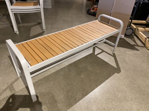 Outdoor Metal Frame and Wood Bench