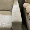 Soft Sand Colored Loveseat with Ottoman