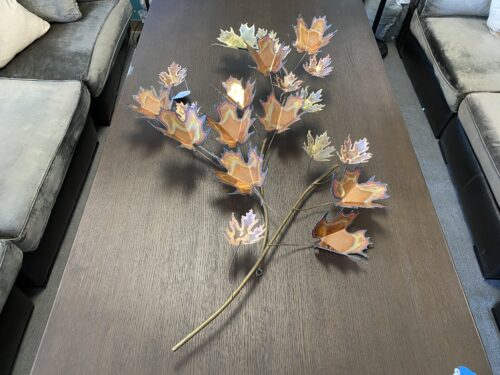 Vintage 70's Curtis Jere Maple Leaf Metal Art