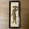 Framed Wood Carved Fisherwoman