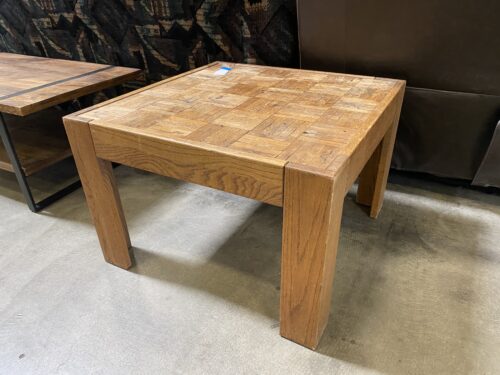 Old School Parquet Patterned Square Coffee Table