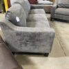 Stormy Grey Faux Leather Sofa and Chair Set