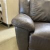 Deep Brown Accent Stitched Double Recliner Sofa