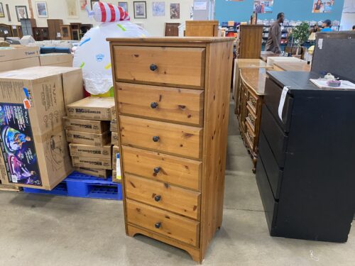 Rustic Wood 6 Drawer Lingerie Dresser
