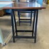Red Wood Topped Easel Legged Desk