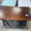 Red Wood Topped Easel Legged Desk