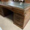 Wooden 6 Drawer Desk w/ Glass Top