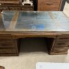 Wooden 6 Drawer Desk w/ Glass Top