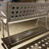 Sturdy White Metal & Wood Garden Bench