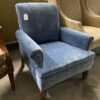 Bright Blue Fabric Armchair