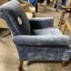 Bright Blue Fabric Armchair