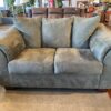 Olive Green Attached Cushion Loveseat