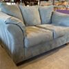 Olive Green Attached Cushion Loveseat
