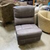 ABBYSON Faux Leather Brown Partial Center Sectional Piece