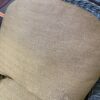 Brown Wicker Rocking Chair With Glass Top Ottoman