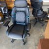 Black and Blue Gaming Chair with Adjustable Arms