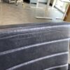 Striped Black Leather Rolling Office Chair