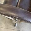 Large Brown Leather Office Chair with Lumbar Adjuster