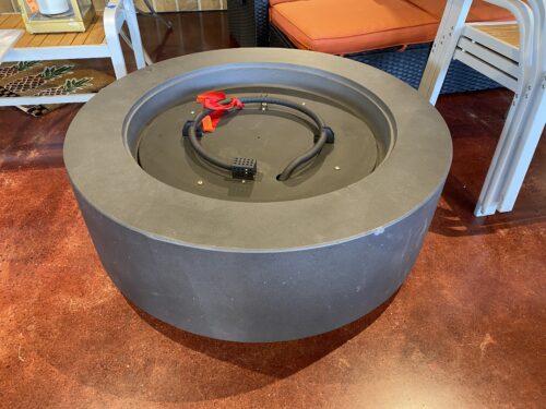 RESTORATION HARDWARE Orizaba Round Fire Table - Natural Gas