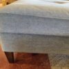 BASSETT Large Square Blue Ottoman