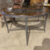 Semi Circle Glass Console Table