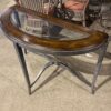 Semi Circle Glass Console Table