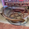 Bamboo Coffee Table with Glass Top