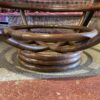 Bamboo Coffee Table with Glass Top