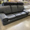 Gray Leather Lowboy Couch