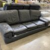 Gray Leather Lowboy Couch