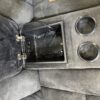 ASHELY  Grey Manual Recliner with Built in Power Strip and Cupholders
