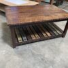 ASHELY  Multi-Colored Wood Rustic Two Tiered Coffee Table