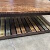 ASHELY  Multi-Colored Wood Rustic Two Tiered Coffee Table