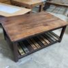 ASHELY  Multi-Colored Wood Rustic Two Tiered Coffee Table