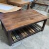 ASHELY  Multi-Colored Wood Rustic Two Tiered Coffee Table