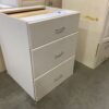 Cream Cabinet 3 Drawers with Roll out Cutting Board