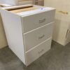 Cream Cabinet 3 Drawers with Roll out Cutting Board