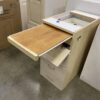 Cream Cabinet 4 Drawers with Roll out Cutting Board