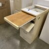Cream Cabinet 4 Drawers with Roll out Cutting Board